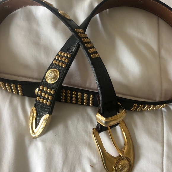 Giani Versace black and gold belt unisex - Picture 5 of 8